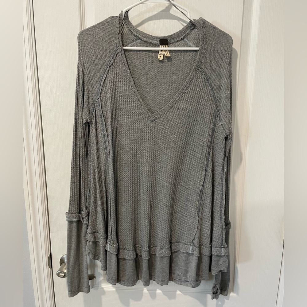 Free People Laguna Thermal Top Grey Size XS